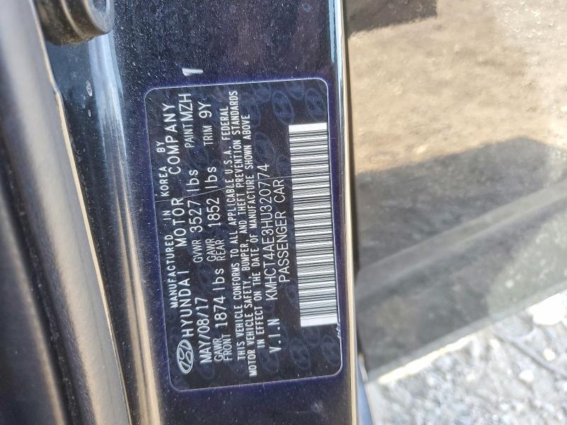 47143476 :رقم المزاد ، KMHCT4AE3HU320774 vin ، 2017 Hyundai Accent مزاد بيع