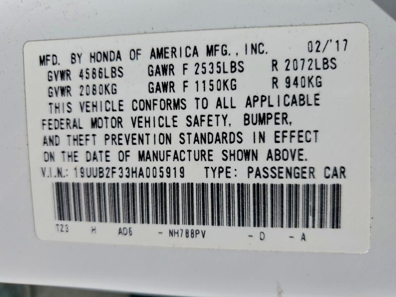 Aukcja sprzedaży 2017 Acura Tlx, vin: 19UUB2F33HA005919, numer aukcji: 46986966