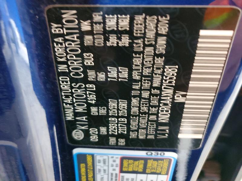 48223316 :رقم المزاد ، KNDERCAAXM7155981 vin ، 2021 Kia Seltos مزاد بيع