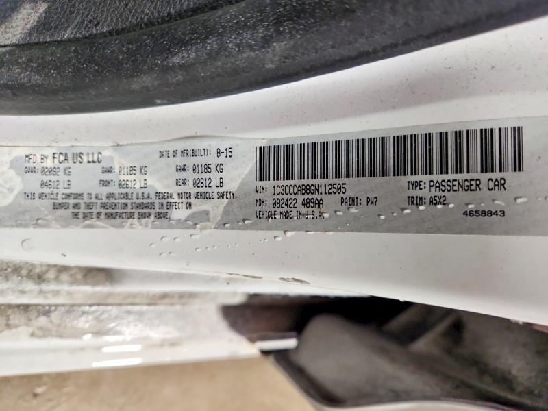 47902356 :رقم المزاد ، 1C3CCCAB8GN112505 vin ، 2016 Chrysler 200 مزاد بيع