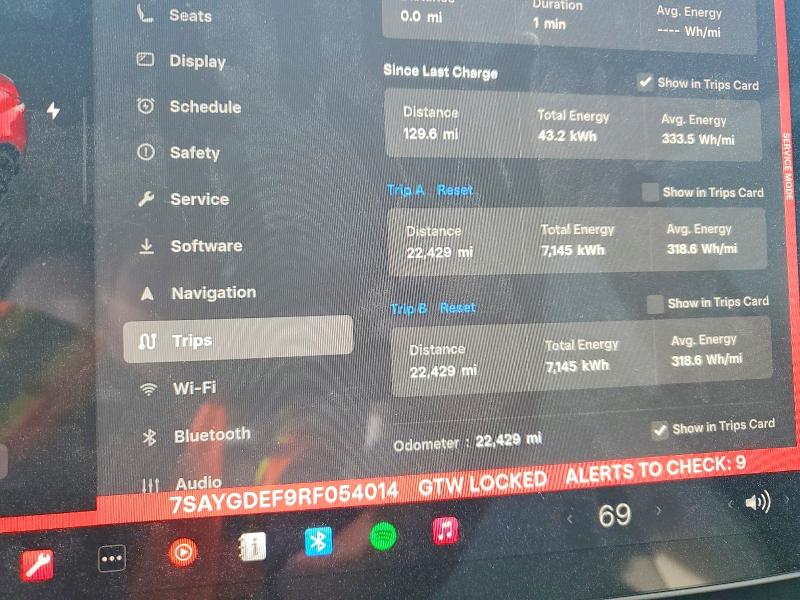 Продажа на аукционе авто 2024 Tesla Model Y, vin: 7SAYGDEF9RF054014, номер лота: 75898175