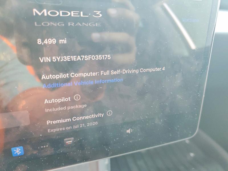 Продажа на аукционе авто 2025 Tesla Model 3, vin: 5YJ3E1EA7SF035175, номер лота: 79592815