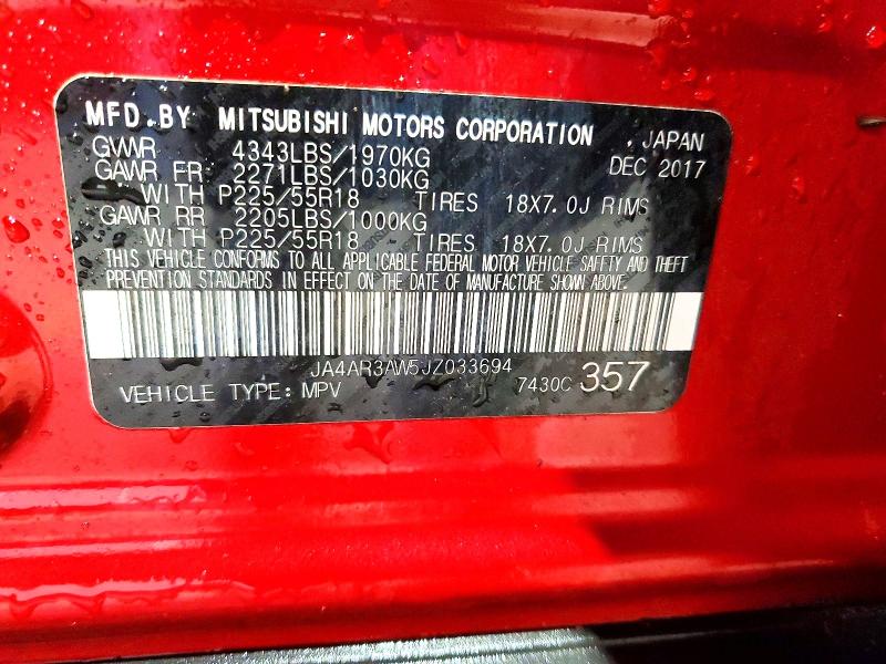 Aukcja sprzedaży 2018 Mitsubishi Outlander Sport, vin: JA4AR3AW5JZ033694, numer aukcji: 46934026