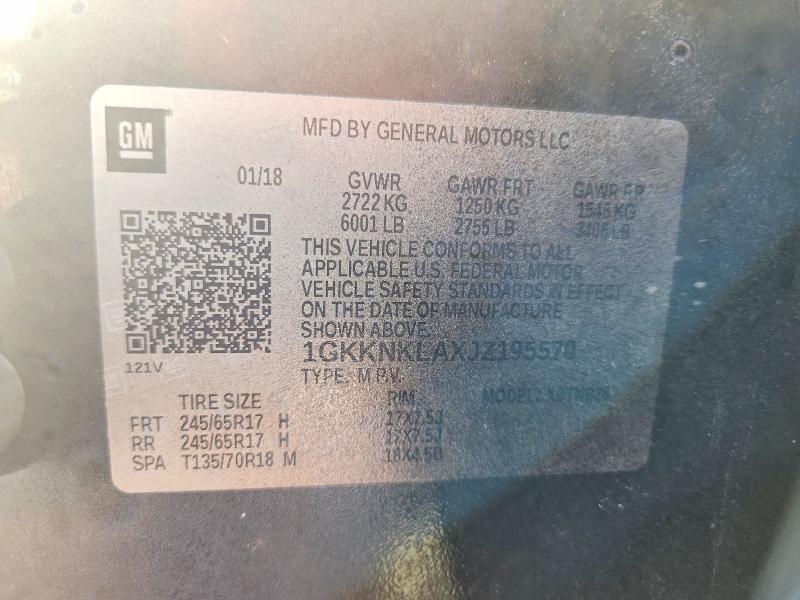 Aukcja sprzedaży 2018 Gmc Acadia, vin: 1GKKNKLAXJZ195570, numer aukcji: 79518225