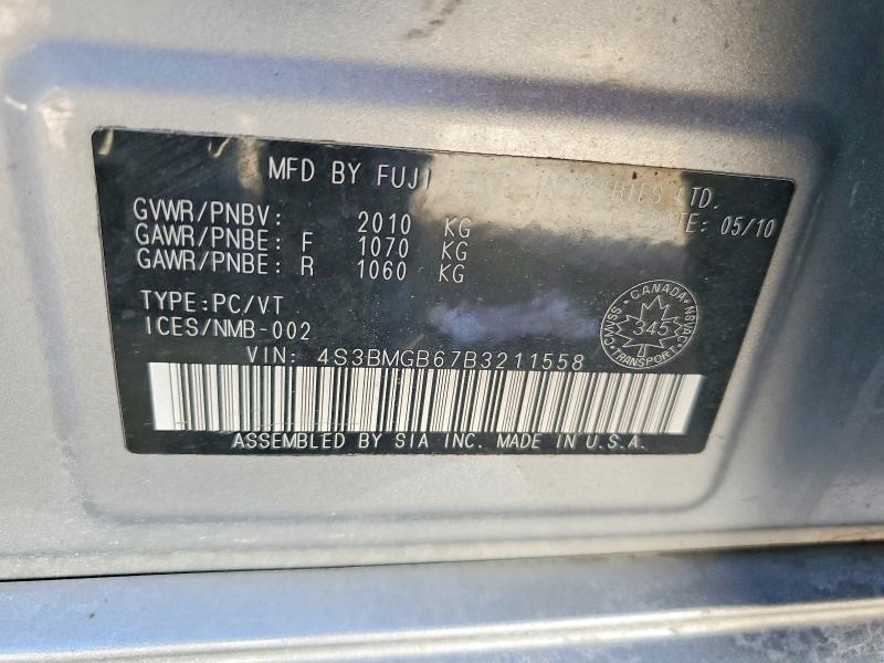 Продаж на аукціоні авто 2011 Subaru Legacy, vin: 4S3BMGB67B3211558, номер лоту: 79795125