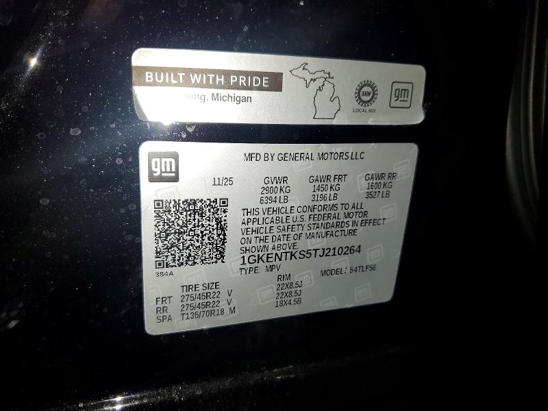 Aukcja sprzedaży 2026 Gmc Acadia, vin: 1GKENTKS5TJ210264, numer aukcji: 79931025