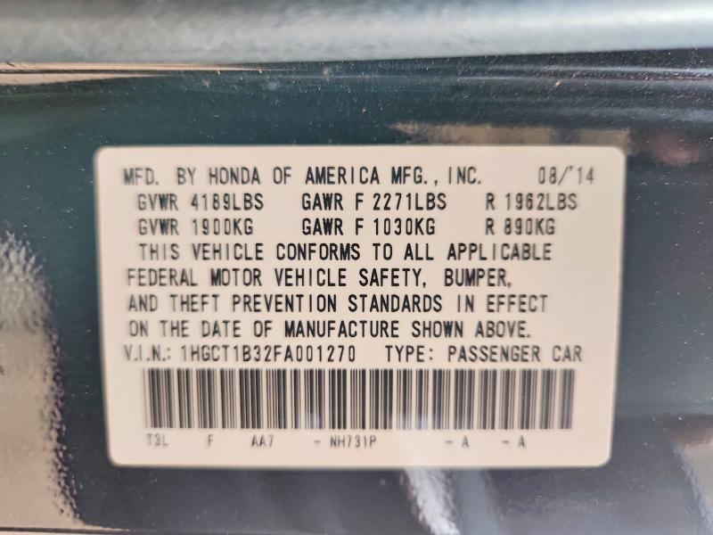 Aukcja sprzedaży 2015 Honda Accord, vin: 1HGCT1B32FA001270, numer aukcji: 48299536