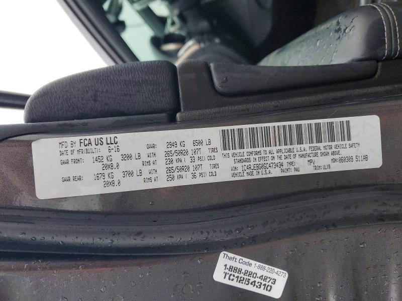 Aukcja sprzedaży 2016 Jeep Grand Cherokee, vin: 1C4RJEBG0GC473434, numer aukcji: 79708085