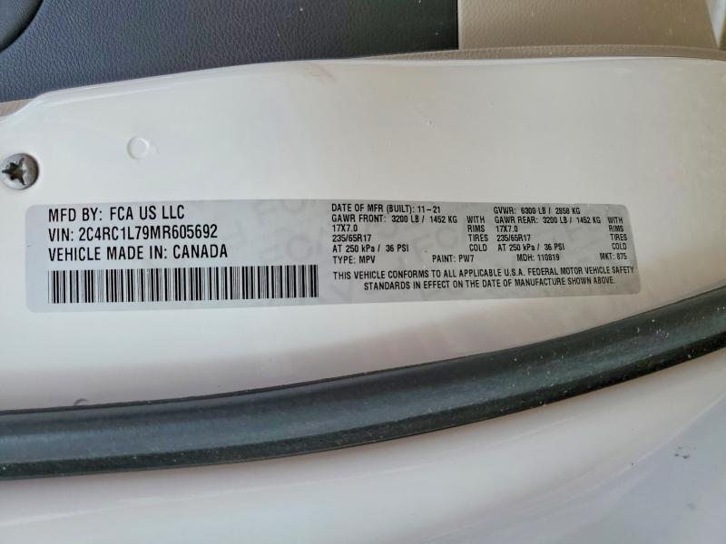 45485376 :رقم المزاد ، 2C4RC1L79MR605692 vin ، 2021 Chrysler Pacifica مزاد بيع