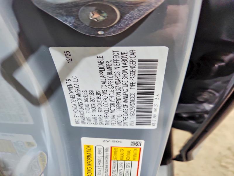 Продажа на аукционе авто 2025 Honda Accord, vin: 1HGCY2F57SA093635, номер лота: 46339056