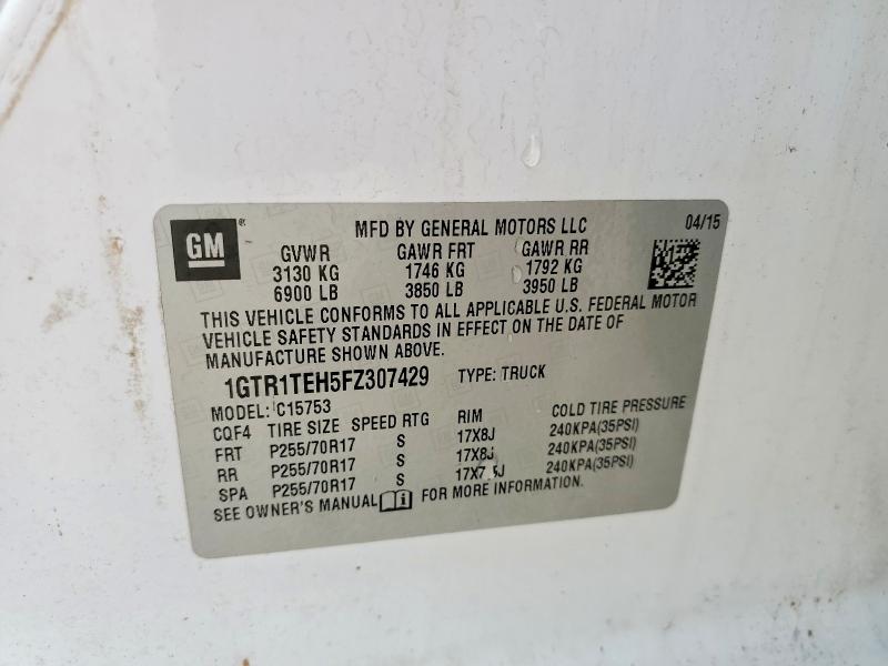 Продажа на аукционе авто 2015 Gmc Sierra, vin: 1GTR1TEH5FZ307429, номер лота: 47907666