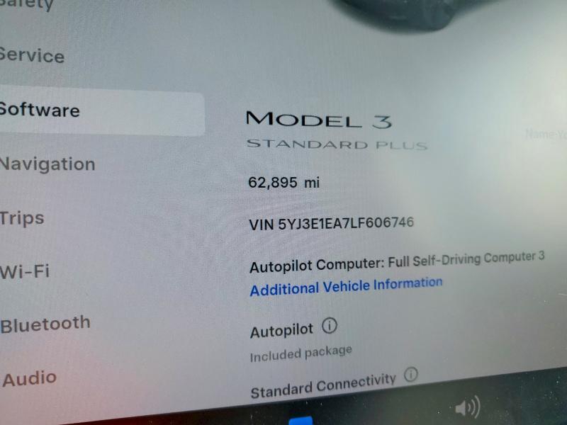 41848496 :رقم المزاد ، 5YJ3E1EA7LF606746 vin ، 2020 Tesla Model 3 مزاد بيع