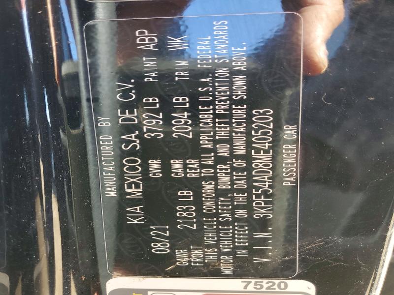Aukcja sprzedaży 2021 Kia Forte, vin: 3KPF54AD8ME405203, numer aukcji: 46565406