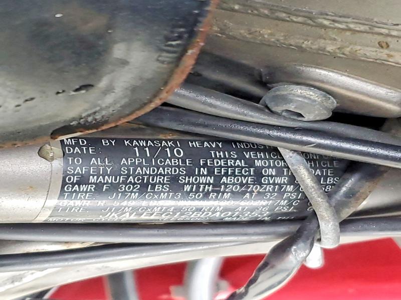 Aukcja sprzedaży 2011 Kawasaki Le650, vin: JKALEEC12BDA01353, numer aukcji: 79568195