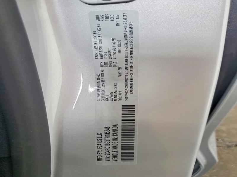 2026 Chrysler Pacifica მანქანა იყიდება აუქციონზე, vin: 2C4RC1BG5TR185848, აუქციონის ნომერი: 46466736