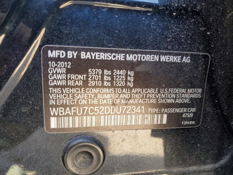 78886595 :رقم المزاد ، WBAFU7C52DDU72341 vin ، 2013 Bmw 535 مزاد بيع