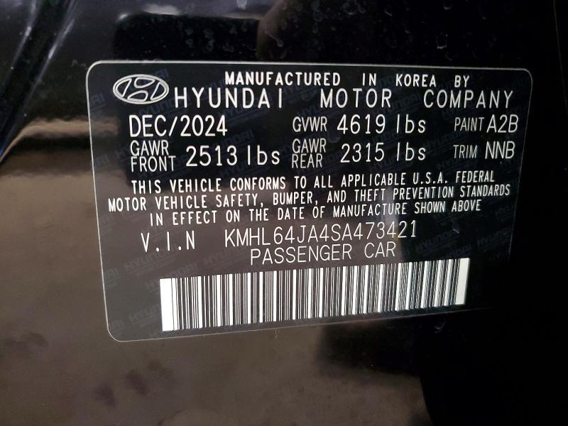 Aukcja sprzedaży 2025 Hyundai Sonata, vin: KMHL64JA4SA473421, numer aukcji: 47188206