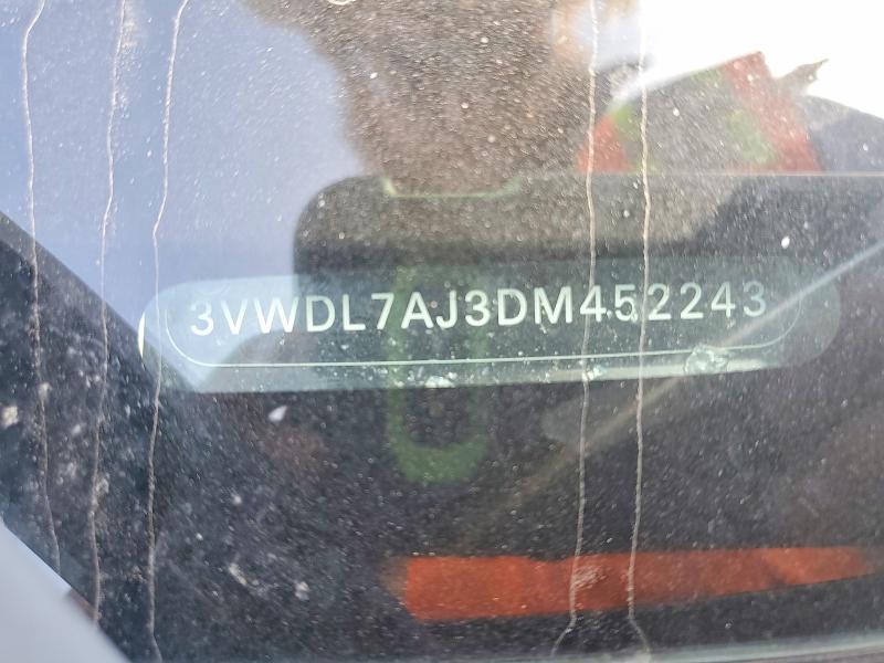 42047486 :رقم المزاد ، 3VWDL7AJ3DM452243 vin ، 2013 Volkswagen Jetta مزاد بيع