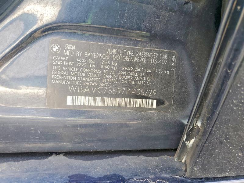 79687935 :رقم المزاد ، WBAVC73597KP35729 vin ، 2007 Bmw 328 مزاد بيع
