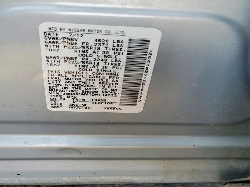 Aukcja sprzedaży 2013 Nissan Rogue, vin: JN8AS5MV1DW104022, numer aukcji: 79461685