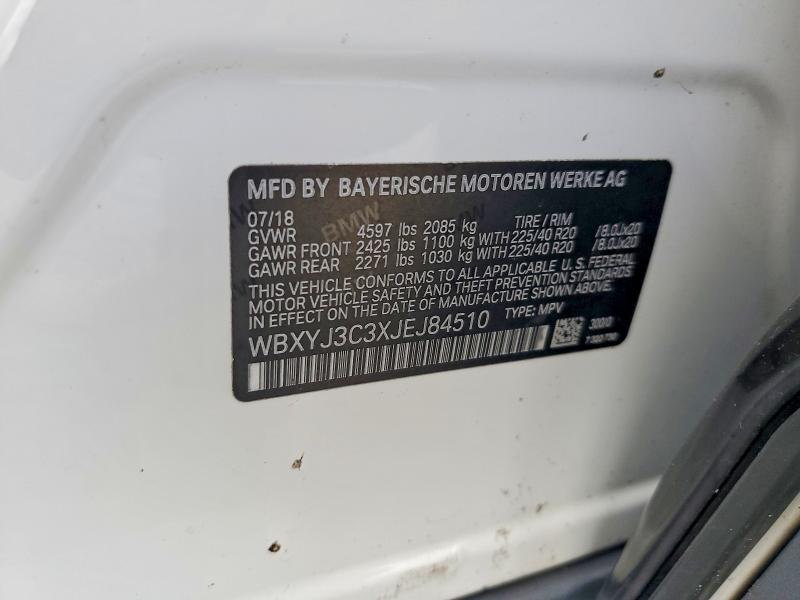 42051066 :رقم المزاد ، WBXYJ3C3XJEJ84510 vin ، 2018 Bmw X2 مزاد بيع