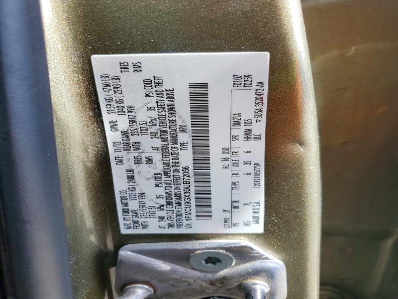 46189706 :رقم المزاد ، 1FMCU9GX3DUB72056 vin ، 2013 Ford Escape مزاد بيع