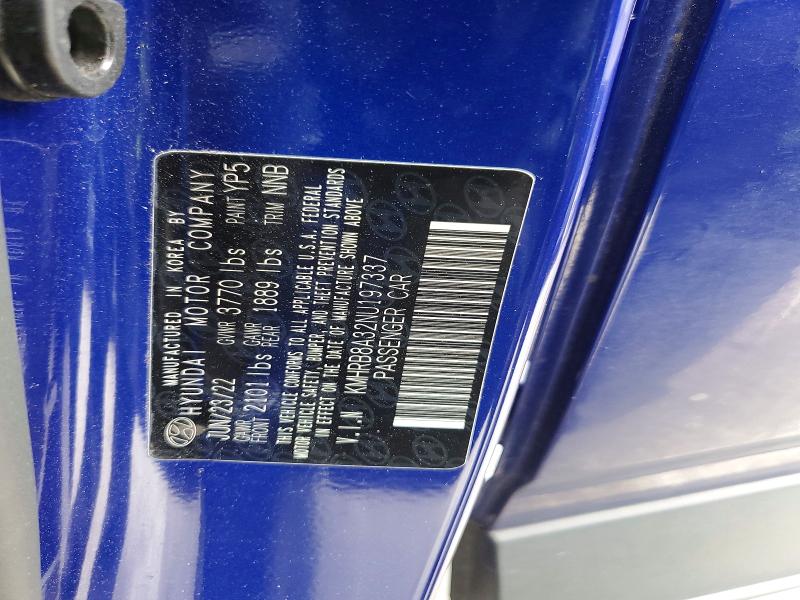 Aukcja sprzedaży 2022 Hyundai Venue, vin: KMHRB8A32NU197337, numer aukcji: 47853856