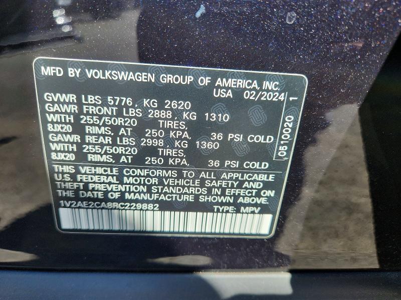 Aukcja sprzedaży 2024 Volkswagen Atlas Cross Sport, vin: 1V2AE2CA8RC229882, numer aukcji: 79585515
