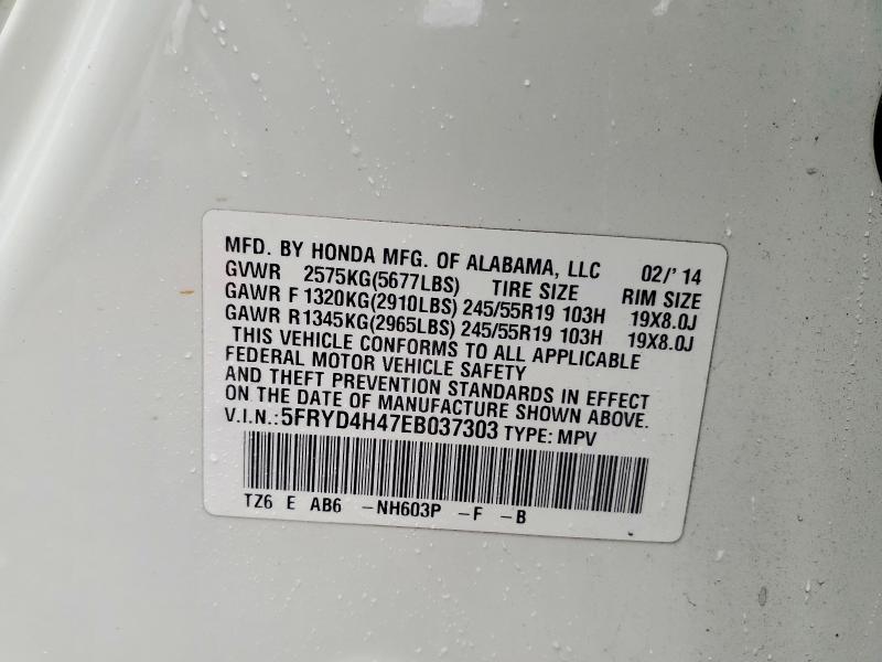 Продаж на аукціоні авто 2014 Acura Mdx, vin: 5FRYD4H47EB037303, номер лоту: 46814396