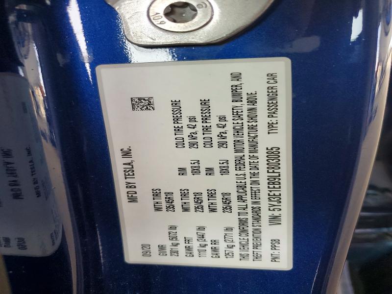 Продаж на аукціоні авто 2020 Tesla Model 3, vin: 5YJ3E1EB9LF803085, номер лоту: 45479686