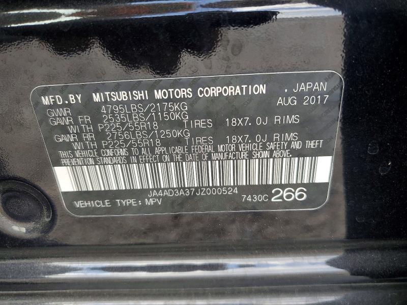 Aukcja sprzedaży 2018 Mitsubishi Outlander, vin: JA4AD3A37JZ000524, numer aukcji: 79793075