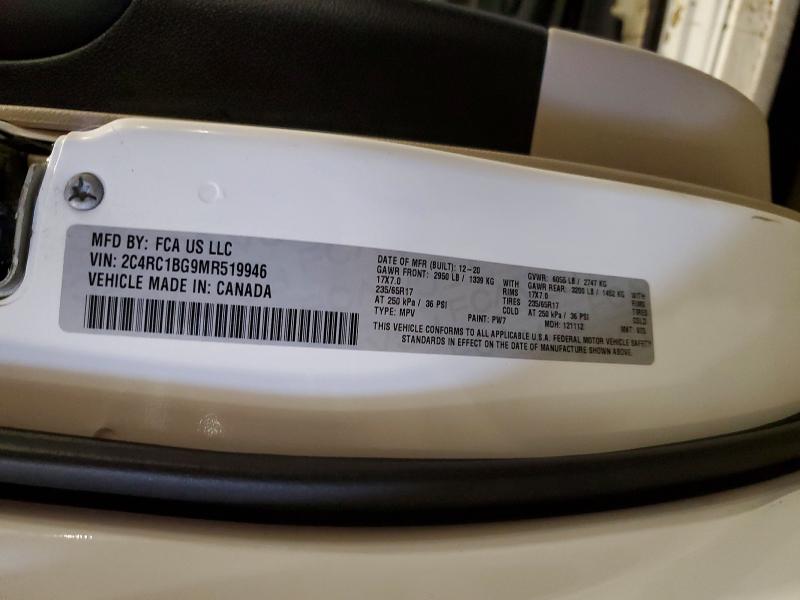 2021 Chrysler Pacifica მანქანა იყიდება აუქციონზე, vin: 2C4RC1BG9MR519946, აუქციონის ნომერი: 79434015