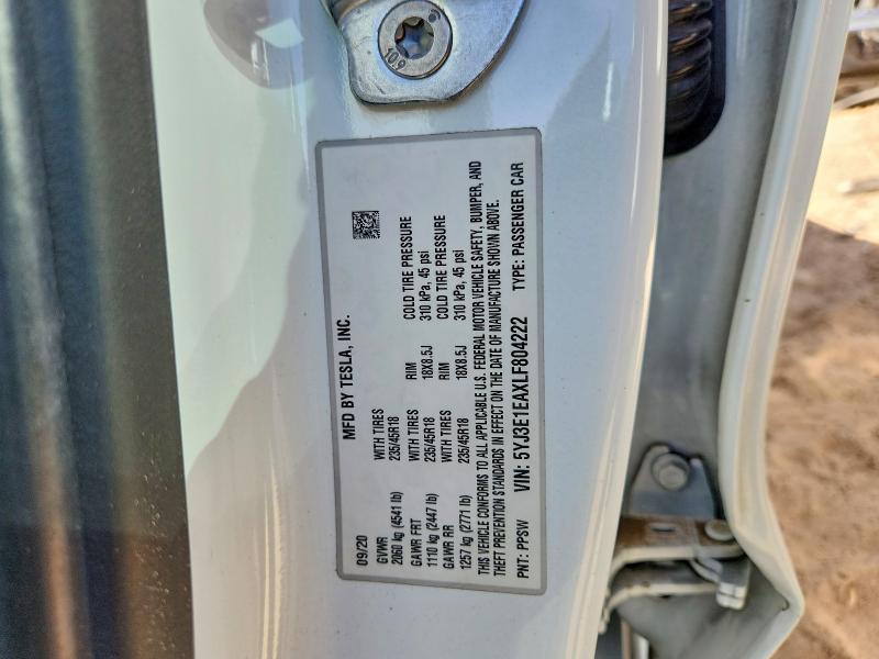 Aukcja sprzedaży 2020 Tesla Model 3, vin: 5YJ3E1EAXLF804222, numer aukcji: 79363505