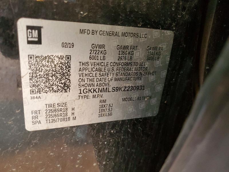 Продажа на аукционе авто 2019 Gmc Acadia, vin: 1GKKNMLS9KZ230931, номер лота: 45723016