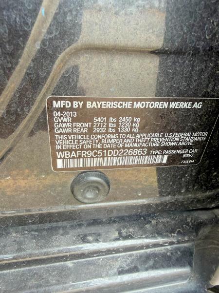 41593966 :رقم المزاد ، WBAFR9C51DD226863 vin ، 2013 Bmw 550 مزاد بيع