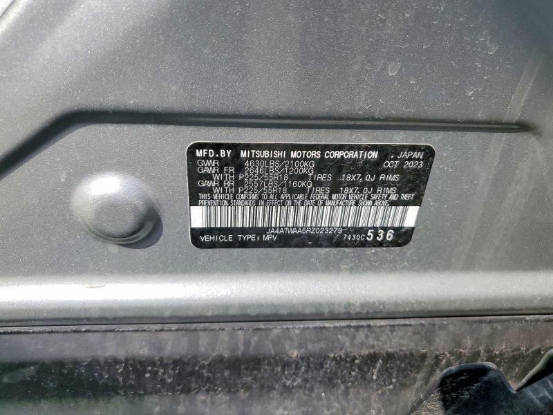 46873936 :رقم المزاد ، JA4ATWAA5RZ023279 vin ، 2024 Mitsubishi Eclipse Cross مزاد بيع