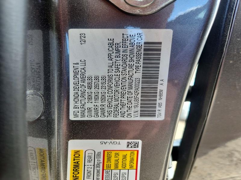 Auction sale of the 2024 Acura Tlx, vin: 19UUB5F42RA000223, lot number: 47019146