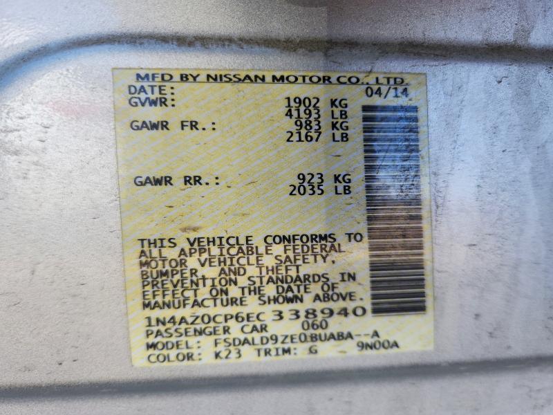 46660226 :رقم المزاد ، 1N4AZ0CP6EC338940 vin ، 2014 Nissan Leaf مزاد بيع