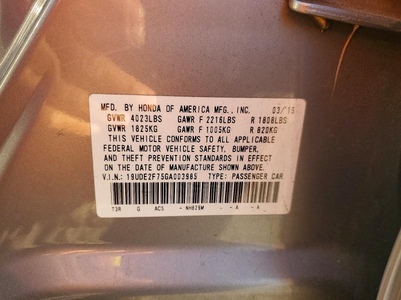 46905156 :رقم المزاد ، 19UDE2F75GA003985 vin ، 2016 Acura Ilx مزاد بيع
