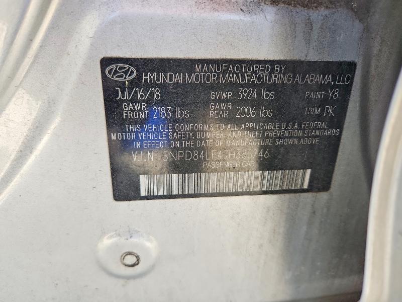 47119106 :رقم المزاد ، 5NPD84LF4JH385746 vin ، 2018 Hyundai Elantra مزاد بيع