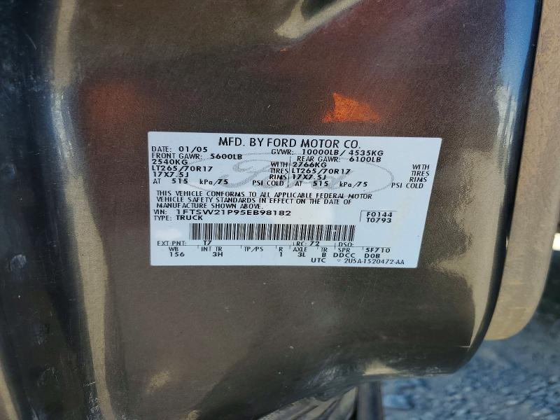45884816 :رقم المزاد ، 1FTSW21P95EB98182 vin ، 2005 Ford F250 مزاد بيع