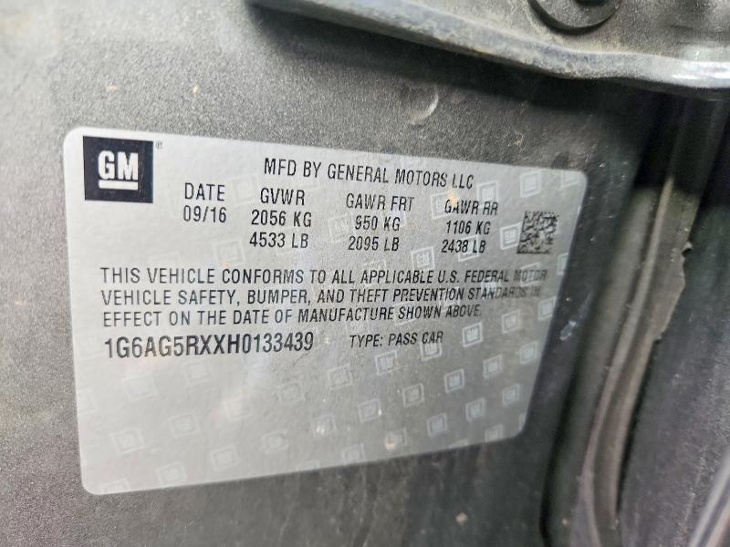 Продаж на аукціоні авто 2017 Cadillac Ats, vin: 1G6AG5RXXH0133439, номер лоту: 79080635