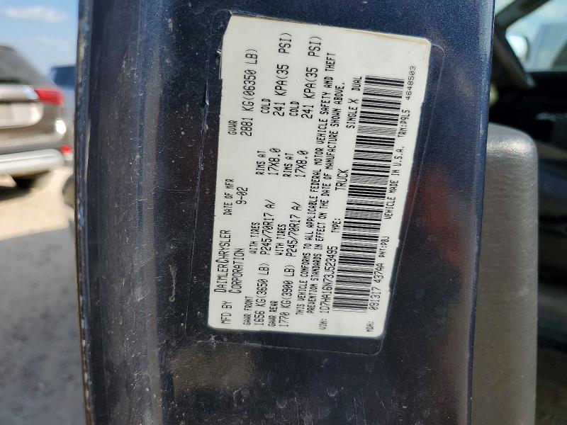 47559366 :رقم المزاد ، 1D7HA16N73J523495 vin ، 2003 Dodge Ram 1500 مزاد بيع