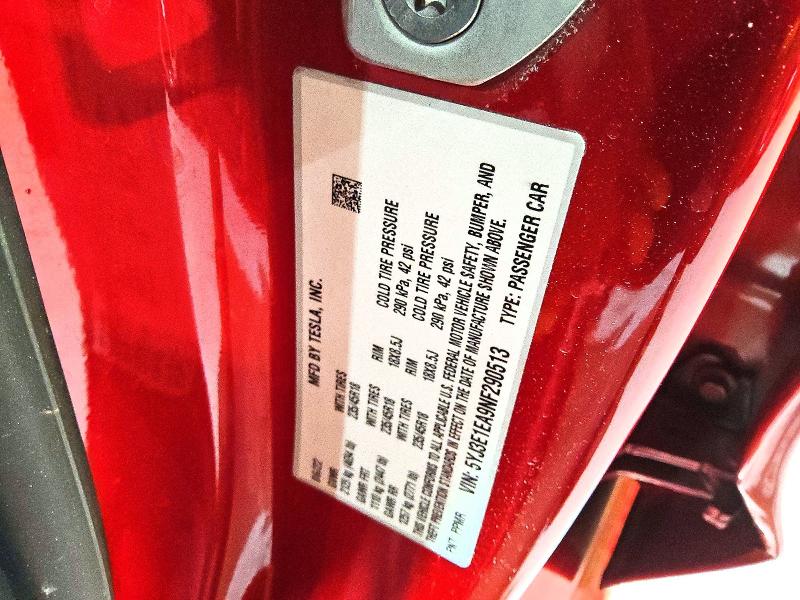 41662336 :رقم المزاد ، 5YJ3E1EA9NF290513 vin ، 2022 Tesla Model 3 مزاد بيع