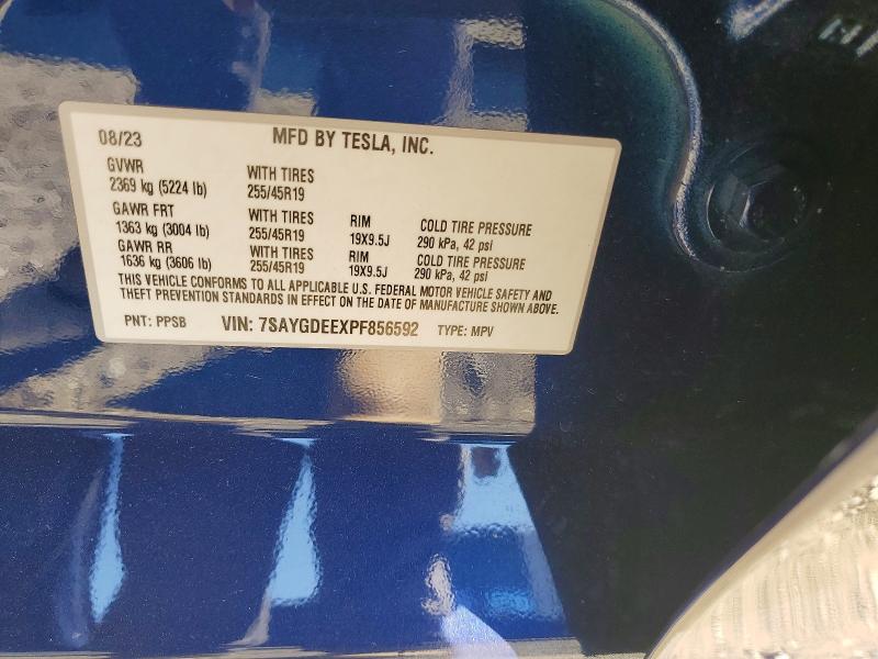 Aukcja sprzedaży 2023 Tesla Model Y, vin: 7SAYGDEEXPF856592, numer aukcji: 45458276