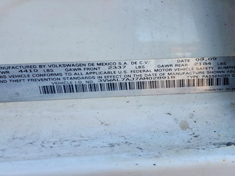 Продажа на аукционе авто 2009 Volkswagen Jetta, vin: 3VWAL7AJ7AM028918, номер лота: 47245726