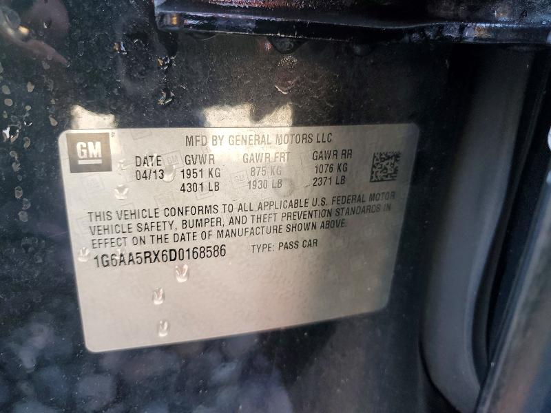 79089045 :رقم المزاد ، 1G6AA5RX6D0168586 vin ، 2013 Cadillac Ats مزاد بيع