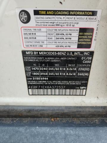 Продажа на аукционе авто 2008 Mercedes-benz Gl, vin: 4JGBF71EX8A372537, номер лота: 79087555