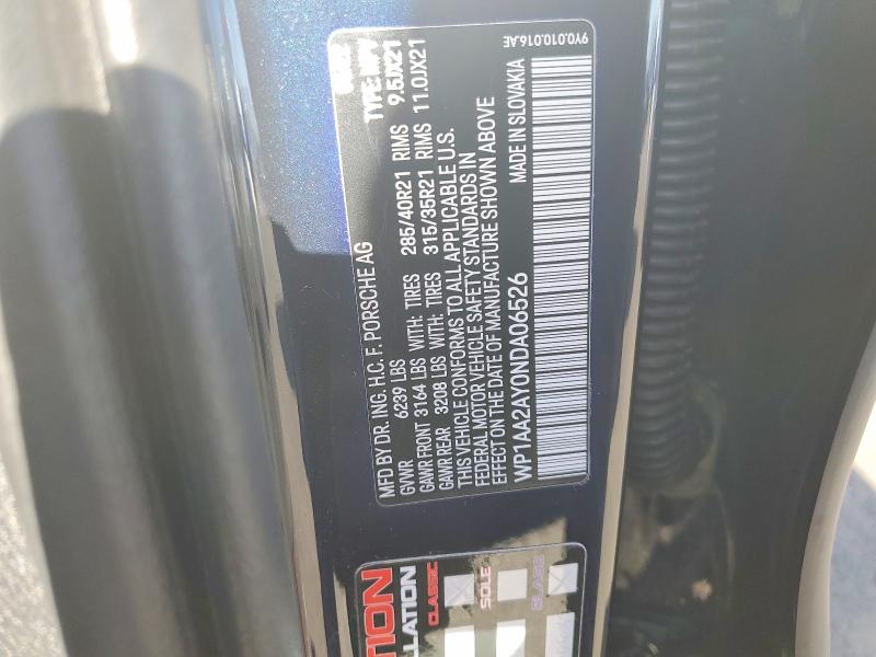 Продажа на аукционе авто 2022 Porsche Cayenne, vin: WP1AA2AY0NDA06526, номер лота: 79383635