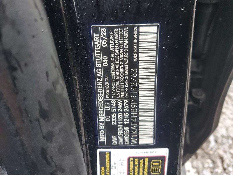 2023 Mercedes-benz C მანქანა იყიდება აუქციონზე, vin: W1KAF4HB9PR142763, აუქციონის ნომერი: 46304206